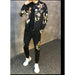 Men Printed Tracksuit Fashion Printing Set Spring Sports Suit 2 Piece Sets