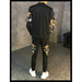 Men Printed Tracksuit Fashion Printing Set Spring Sports Suit 2 Piece Sets