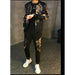 Men Printed Tracksuit Fashion Printing Set Spring Sports Suit 2 Piece Sets