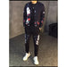 Men Printed Tracksuit Fashion Printing Set Spring Sports Suit 2 Piece Sets