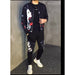 Men Printed Tracksuit Fashion Printing Set Spring Sports Suit 2 Piece Sets