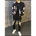 Men Printed Tracksuit Fashion Printing Set Spring Sports Suit 2 Piece Sets