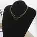 Double-Layer Bead Chain Hollow Circle Pendant  Necklace Trendy Women Jewelry