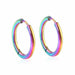 Hoop Earrings Women Colorful Round Circle Earrings Fashion Jewelry