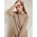 Women Turtleneck Long Sleeve Sweater Dress Loose Aachoae Knitted Long Dress