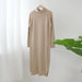 Women Turtleneck Long Sleeve Sweater Dress Loose Aachoae Knitted Long Dress