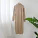 Women Turtleneck Long Sleeve Sweater Dress Loose Aachoae Knitted Long Dress