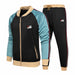 Men Tracksuit Sports Wear Fashion Color Block Jogging Suit Autumn Winter Men Outfits Gym Clothes