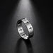 Stainless Steel Couple Rings Silver Color Supernatural Cross Wedding Bands Unisex Jewelry