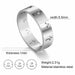Stainless Steel Couple Rings Silver Color Supernatural Cross Wedding Bands Unisex Jewelry