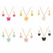 Acrylic Butterfly Earrings Pendant Necklaces Combination Jewelry Set