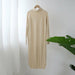 Women Turtleneck Long Sleeve Sweater Dress Loose Aachoae Knitted Long Dress