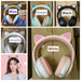 LED Light Cute Cat Bluetooth Wireless Headphone Bass Stereo Headset