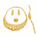 18K Gold Plated Jewelry Set Women Bridal Luxury Necklace Earrings Bracelet Ring Jewelry