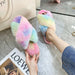 Women Winter Slippers Shoes Flat Sweet Home Fur Warm Soft Indoor Slip On Slipper