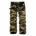 Fleece Cargo Pants Men Casual Loose Multi-pocket Trousers Men Winter Military Army Combat CamouflageTactical Pants