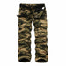 Fleece Cargo Pants Men Casual Loose Multi-pocket Trousers Men Winter Military Army Combat CamouflageTactical Pants