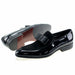Handmade Genuine Patent Leather And Nubuck Leather Patchwork With Bow Tie Men Wedding Shoes
