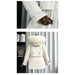 Raccoon Fox Fur Hooded Winter Coat Women White Duck Down Jacket