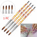 Crystal Acrylic Nail Art Brush UV Gel Carving Pen DIY Nail Drawing Brush
