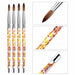 Crystal Acrylic Nail Art Brush UV Gel Carving Pen DIY Nail Drawing Brush