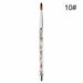 Crystal Acrylic Nail Art Brush UV Gel Carving Pen DIY Nail Drawing Brush