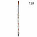 Crystal Acrylic Nail Art Brush UV Gel Carving Pen DIY Nail Drawing Brush