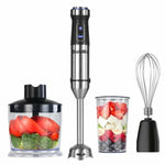 4-in-1 Stainless Steel Hand Stick Blender Mixer 500ml Chopper Whisk 800ml Smoothie Cup