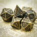 Cusdie Dagger Metal D & D Dice 7 PCs Polyhedral Dice Set Board Games