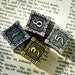 Cusdie Dagger Metal D & D Dice 7 PCs Polyhedral Dice Set Board Games