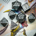 Cusdie Dagger Metal D & D Dice 7 PCs Polyhedral Dice Set Board Games