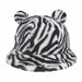 Women Men Winter Soft Warm Hats Outdoor Multicolor Rainbow Faux Fur Bucket Hats