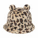 Women Men Winter Soft Warm Hats Outdoor Multicolor Rainbow Faux Fur Bucket Hats