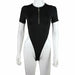 Spring Summer Rompers Women Jumpsuit Zipper Long Sleeve Sexy Skinny Bodysuit