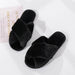 Winter Women House Slippers Faux Fur Fashion Warm Shoes Slip on Furry Slippers