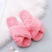 Winter Women House Slippers Faux Fur Fashion Warm Shoes Slip on Furry Slippers