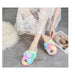 Winter Women House Slippers Faux Fur Fashion Warm Shoes Slip on Furry Slippers