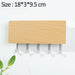Wall-Hung Type Wooden Decorative Wall Shelf Hanger Organizer Key Rack