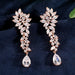 Luxury AAA Cubic Zircon Dangle Earrings Women Fashion Leaf Design Earrings Jewelry