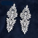 Luxury AAA Cubic Zircon Dangle Earrings Women Fashion Leaf Design Earrings Jewelry