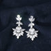 Luxury AAA Cubic Zircon Dangle Earrings Women Fashion Leaf Design Earrings Jewelry