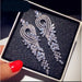 Luxury AAA Cubic Zircon Dangle Earrings Women Fashion Leaf Design Earrings Jewelry
