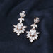 Luxury AAA Cubic Zircon Dangle Earrings Women Fashion Leaf Design Earrings Jewelry