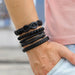 Vintage Black Bead Bracelets Men Fashion Multilayer Leather Bracelet