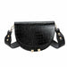 Luxury Fashion Women Crossbody Bag Crocodile Semicircle Soft Leather Handbags