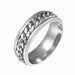8MM Titanium Steel Rotating Chain Ring Punk Style Unisesx Ring Jewelry