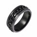 8MM Titanium Steel Rotating Chain Ring Punk Style Unisesx Ring Jewelry