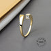 925 Sterling Silver Open Ring Men Women Irregular Wave Fashion Ring Jewelry