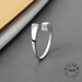 925 Sterling Silver Open Ring Men Women Irregular Wave Fashion Ring Jewelry
