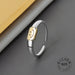 925 Sterling Silver Open Ring Men Women Irregular Wave Fashion Ring Jewelry
